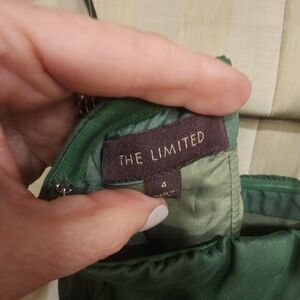 The Limited Deep Green Bare Shoulder Dress Sz 4